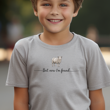 But Now Im Found Sheep Child T Shirt - Sport Grey
